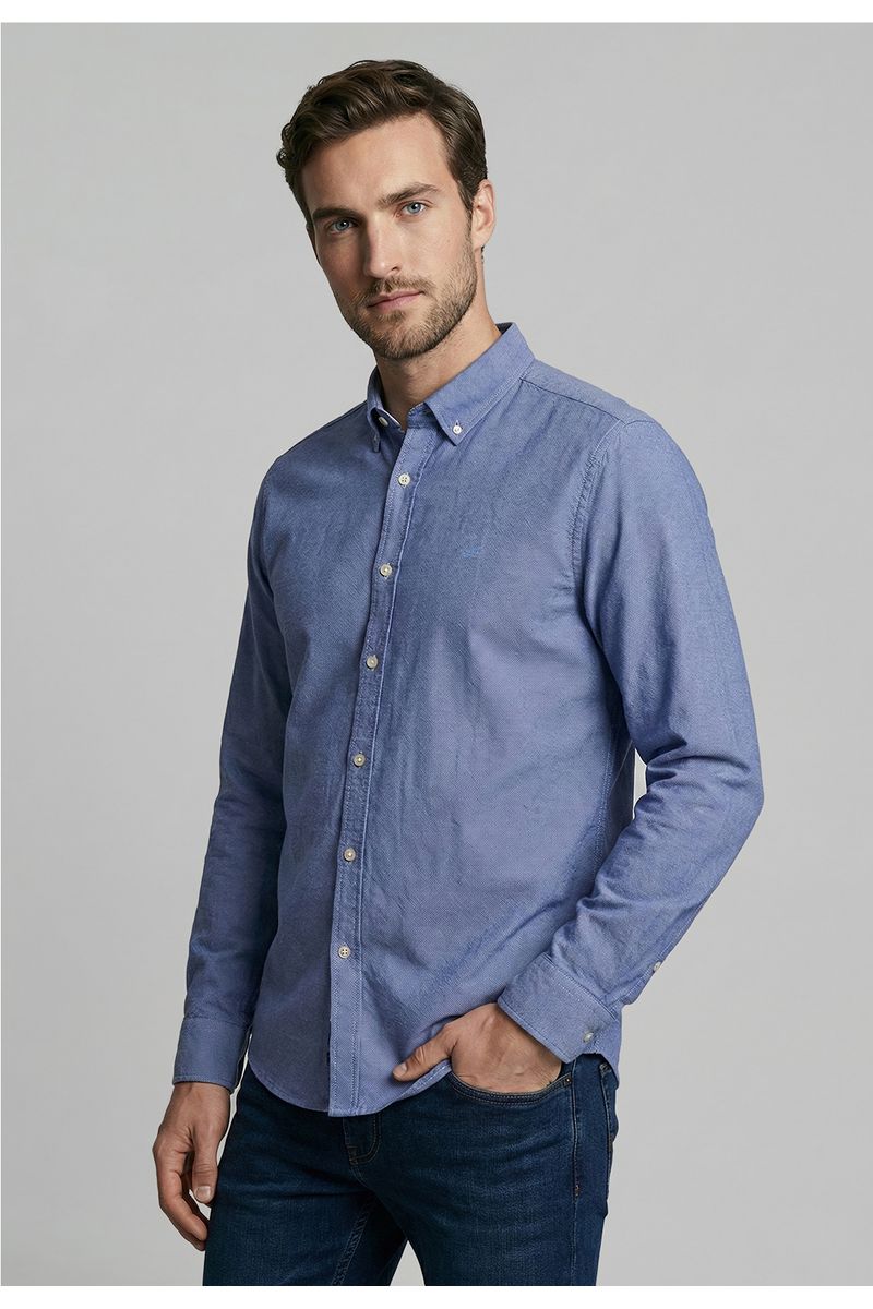 Camisa Sport Oxford Navy