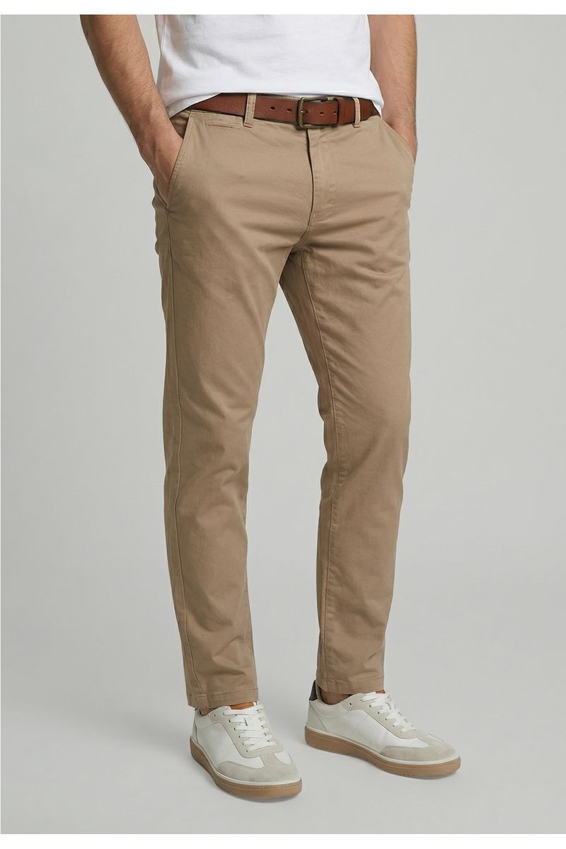 Pantalón Twill Without Pleats Khaki
