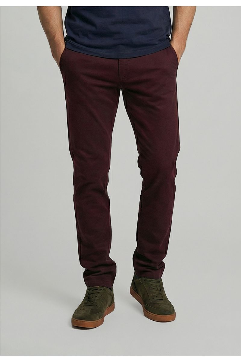 Pantalón Twill Slim /31 Wine