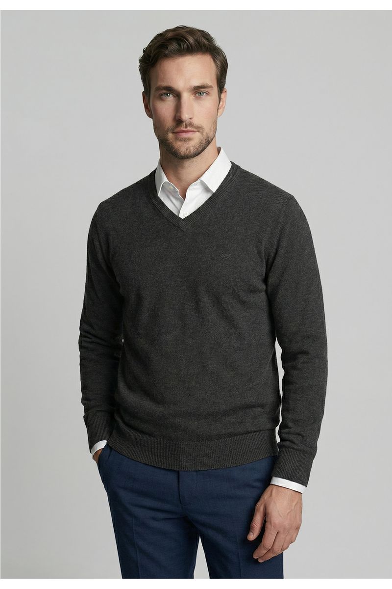 Sweater Atlanta V-Neck Graphito Melange