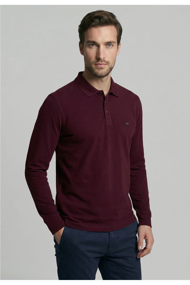 Poleras Basica Ml Pique Plum